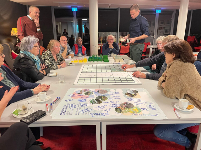 Mensen overleggen aan tafel